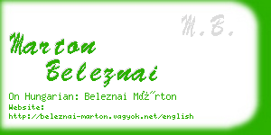 marton beleznai business card